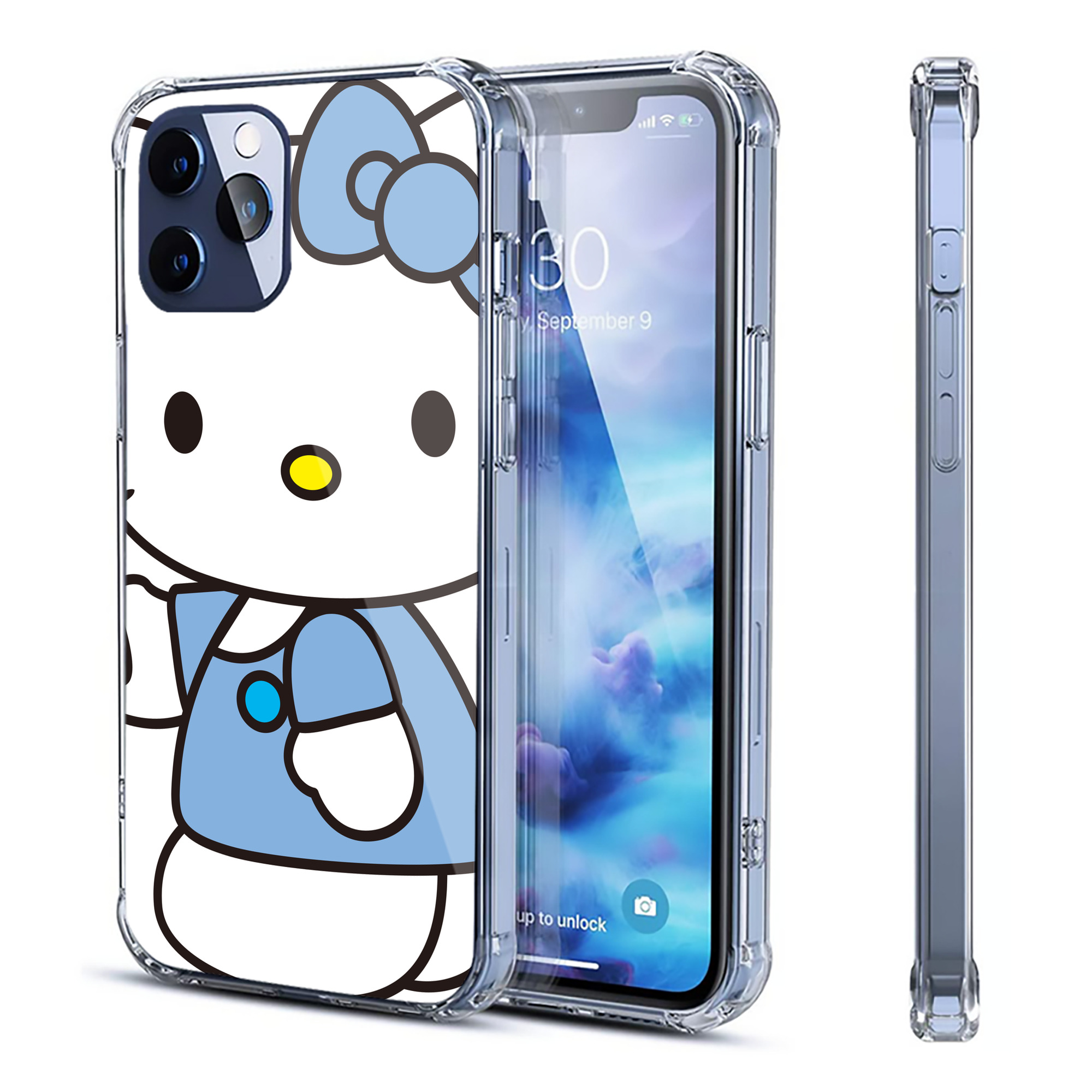 （画像用） Hello Kitty ハローキティ 【iPhone 12シリーズ対応】透明スマホケース（クリアソフトケース）